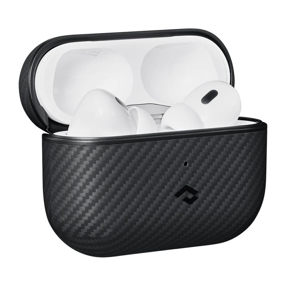 Apple Airpods Pro Kılıf M-safe Şarj Özellikli 600D Aramid Fiber Pitaka Classic Serisi Black-Grey Twill Kılıf