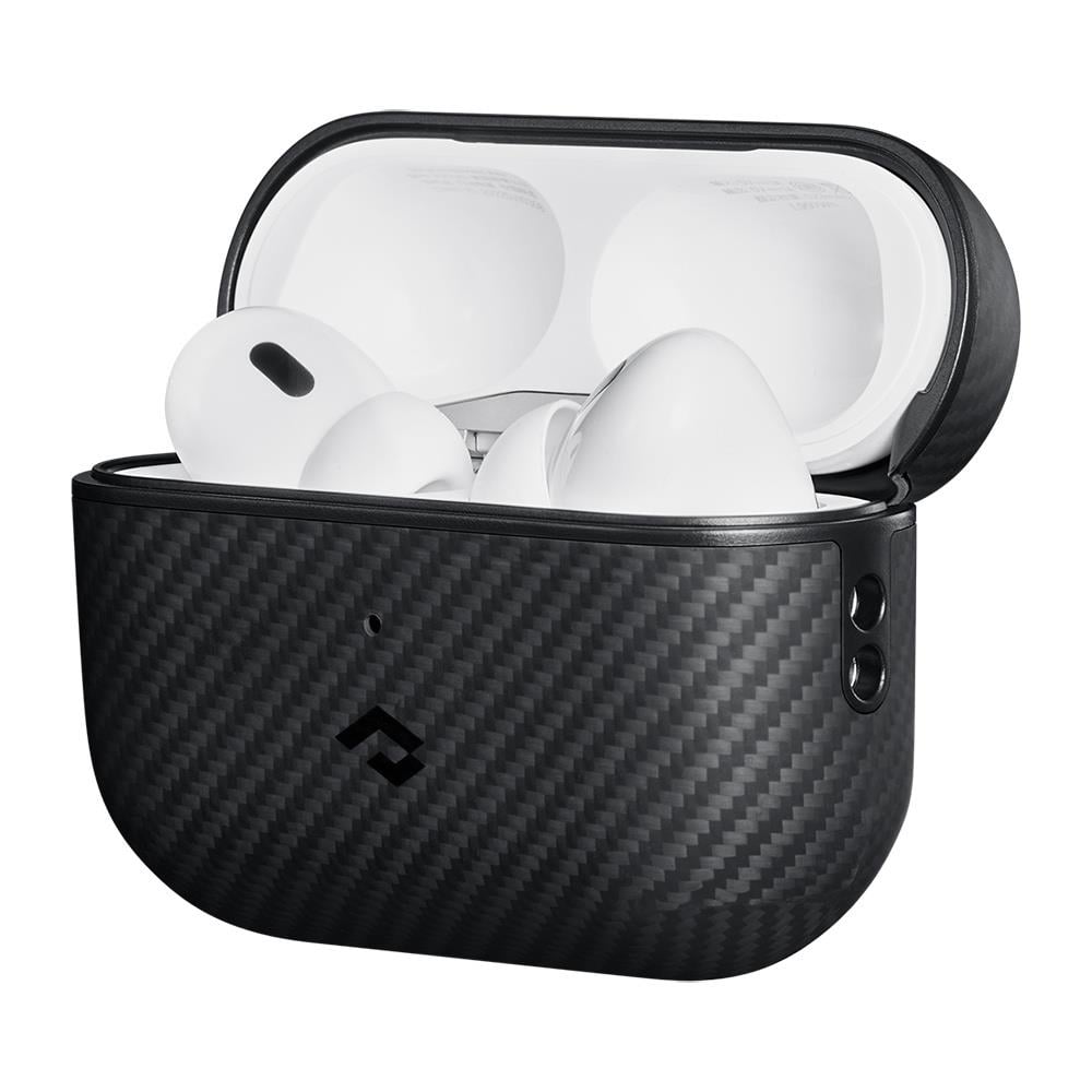 Apple Airpods Pro Kılıf M-safe Şarj Özellikli 600D Aramid Fiber Pitaka Classic Serisi Black-Grey Twill Kılıf