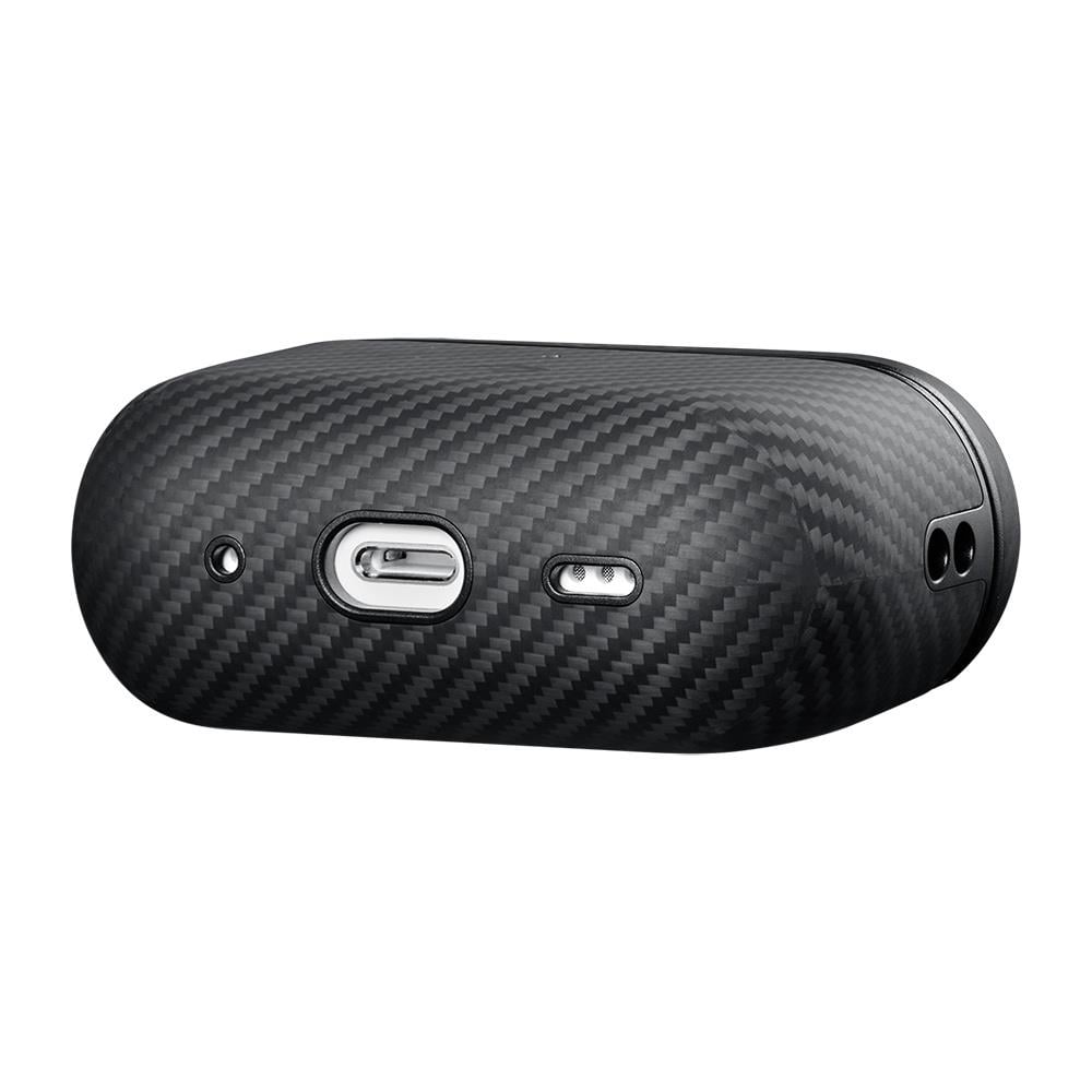 Apple Airpods Pro Kılıf M-safe Şarj Özellikli 600D Aramid Fiber Pitaka Classic Serisi Black-Grey Twill Kılıf