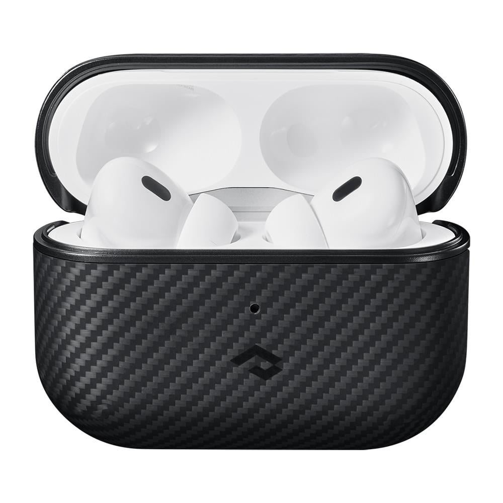 Apple Airpods Pro Kılıf M-safe Şarj Özellikli 600D Aramid Fiber Pitaka Classic Serisi Black-Grey Twill Kılıf