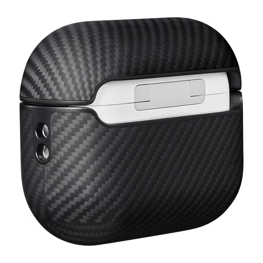 Apple Airpods Pro Kılıf M-safe Şarj Özellikli 600D Aramid Fiber Pitaka Classic Serisi Black-Grey Twill Kılıf