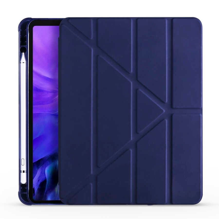 Apple iPad Air 10.9 2022 (5.Nesil) Kılıf Zore Tri Folding Kalem Bölmeli Standlı Kılıf