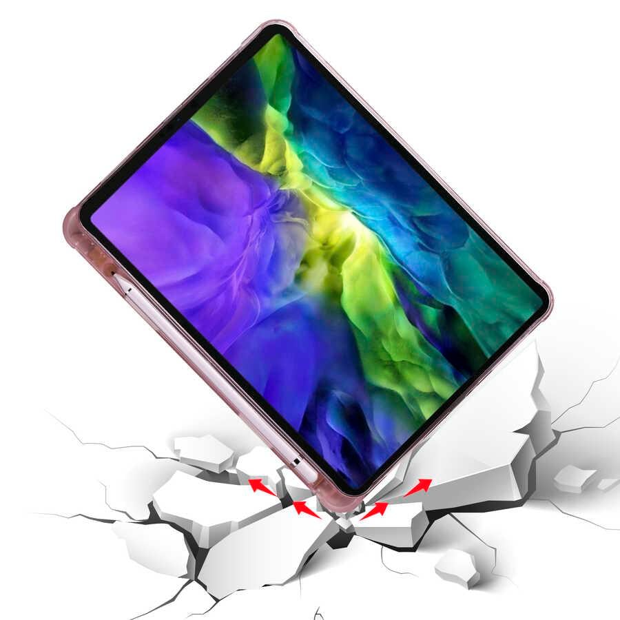 Apple iPad Air 10.9 2022 (5.Nesil) Kılıf Zore Tri Folding Kalem Bölmeli Standlı Kılıf