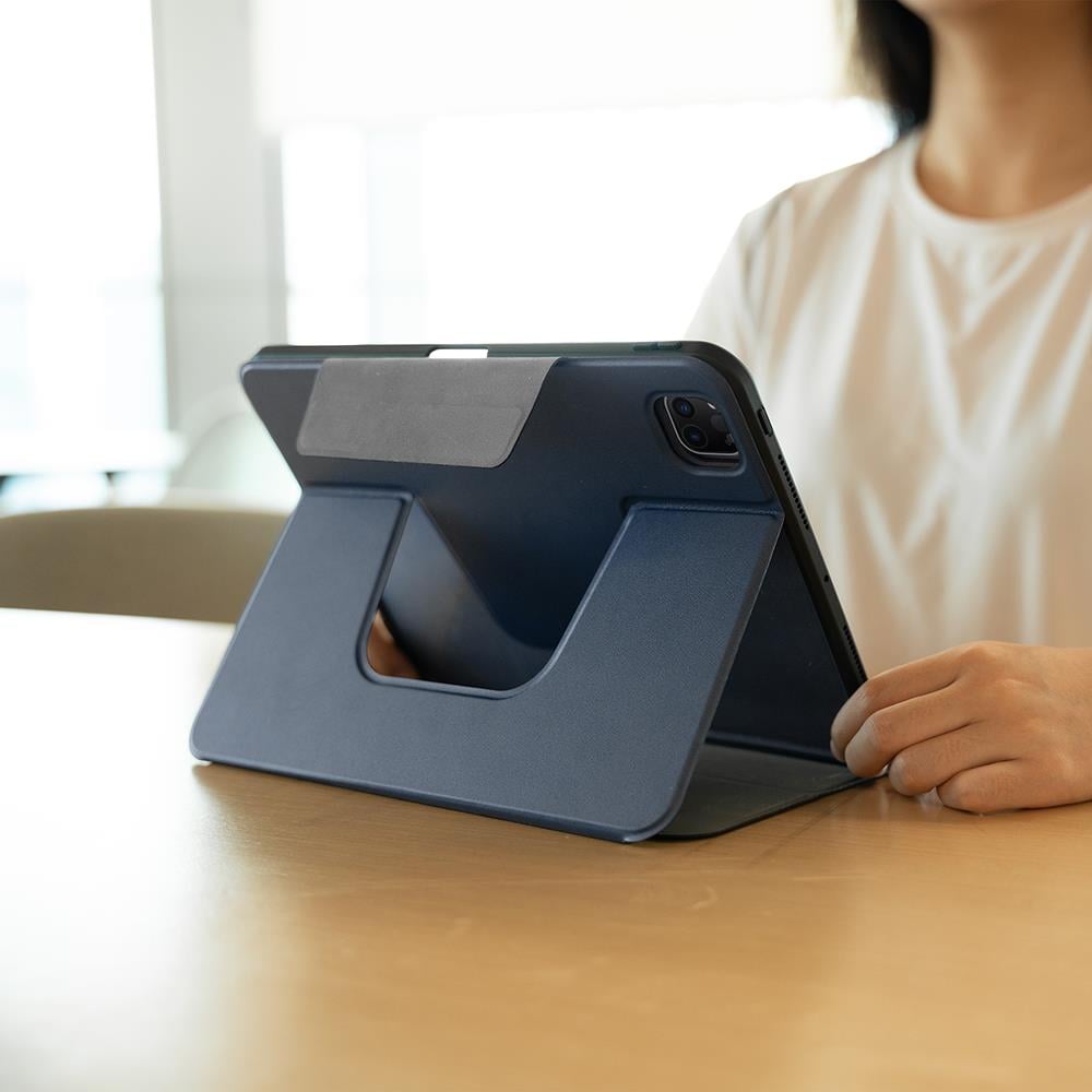Apple iPad Pro 11 2024 Raptic Spin Detachable Folio PU Ayrılabilir Kalem Bölmeli Standlı Kılıf
