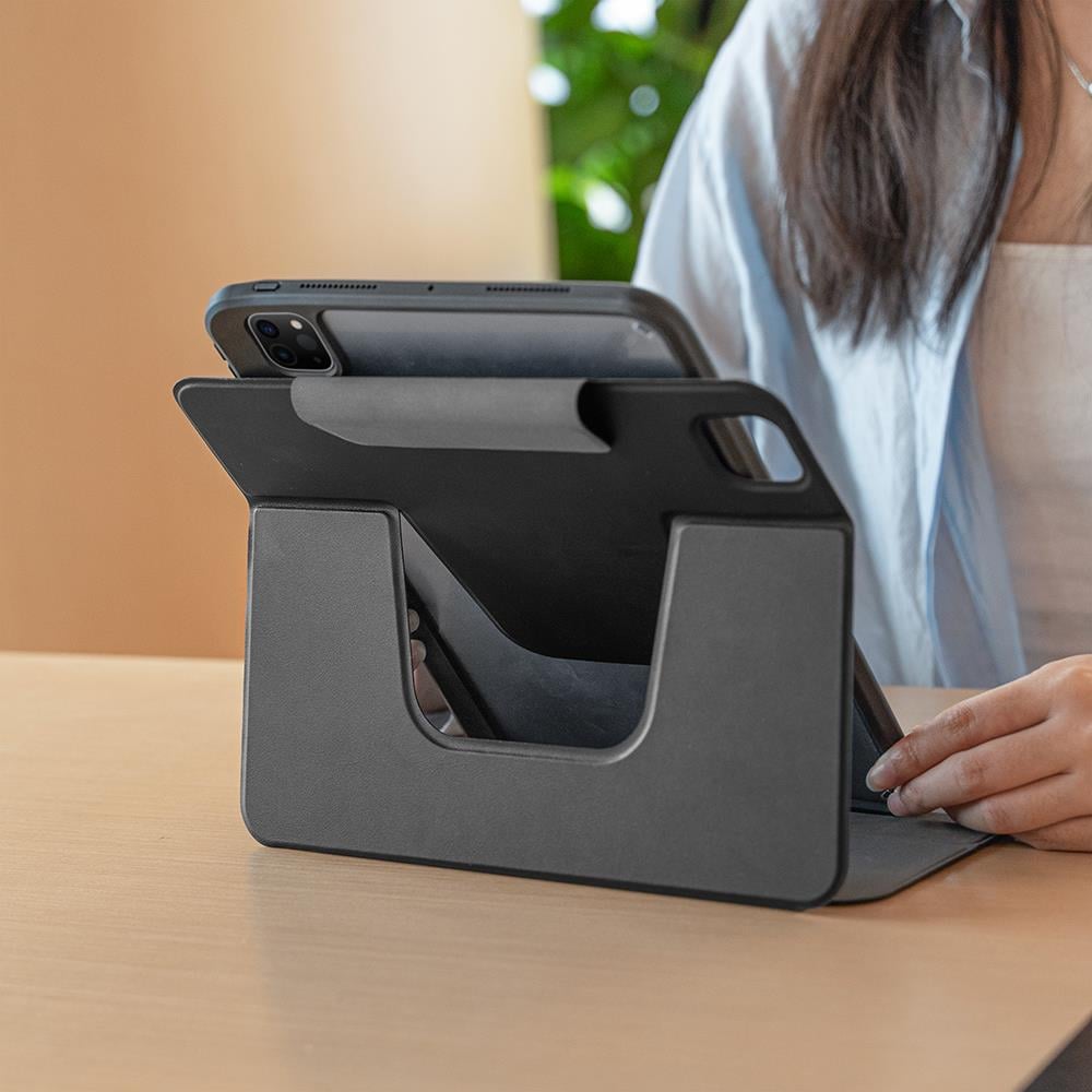 Apple iPad Pro 11 2024 Raptic Spin Detachable Folio PU Ayrılabilir Kalem Bölmeli Standlı Kılıf