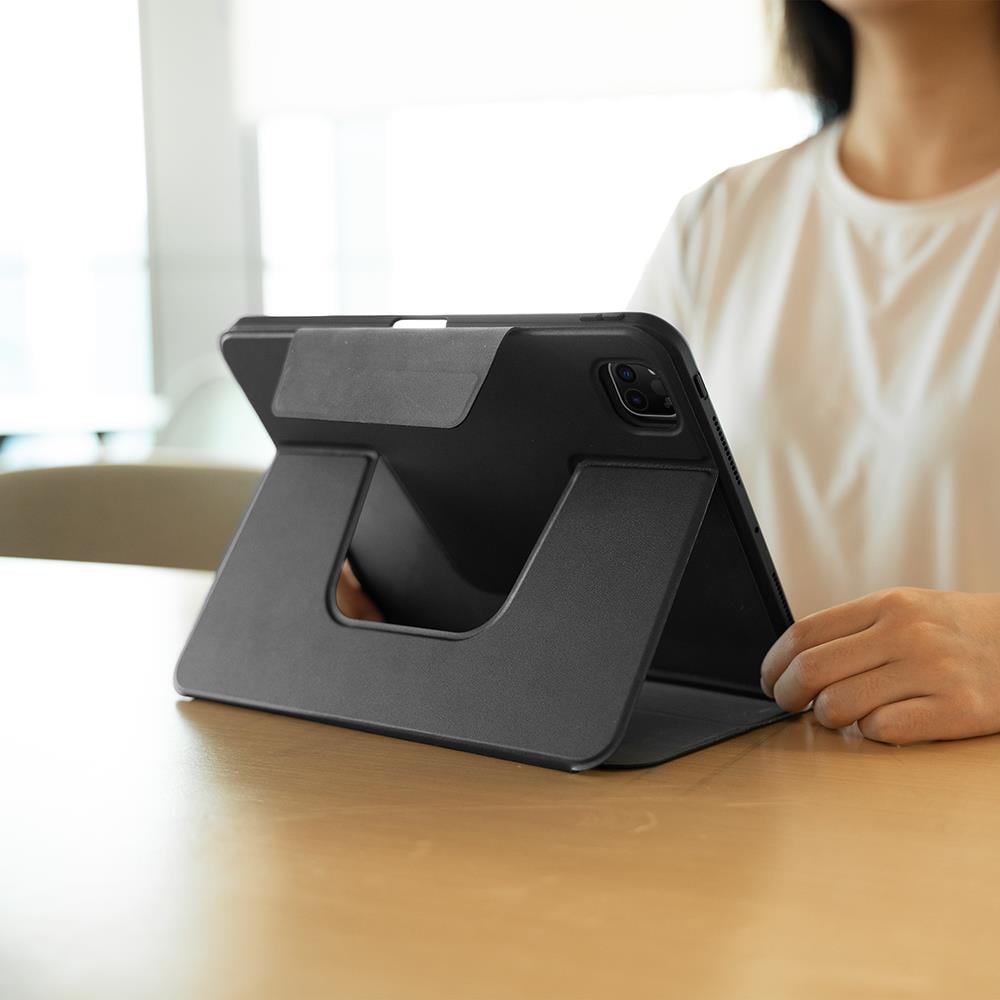Apple iPad Pro 11 2024 Raptic Spin Detachable Folio PU Ayrılabilir Kalem Bölmeli Standlı Kılıf