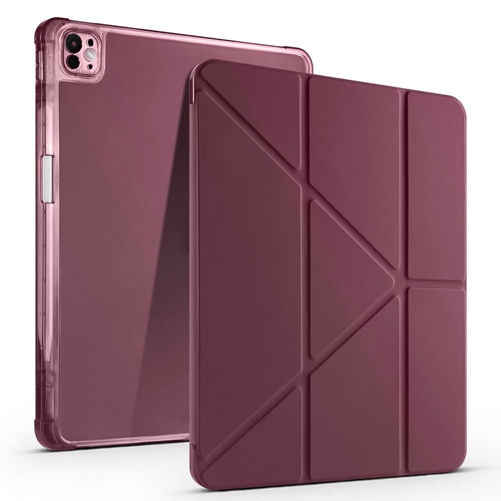 Apple iPad Pro 13 2024 Kılıf Zore Tri Folding Kalem Bölmeli Standlı Kılıf