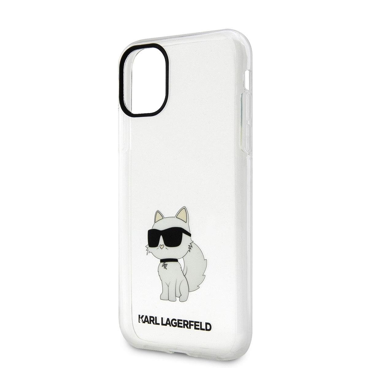 Apple iPhone 11 Kılıf Karl Lagerfeld Transparan Choupette Dizayn Kapak