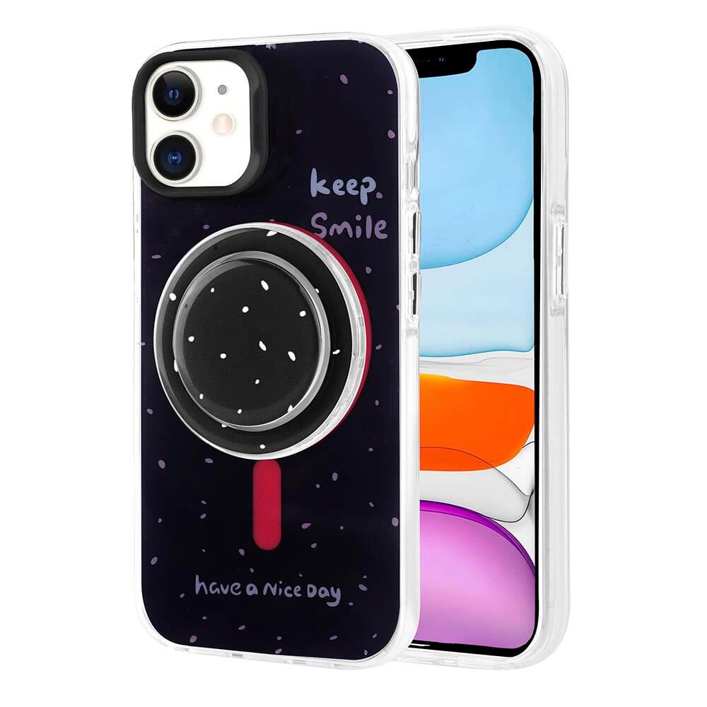 Apple iPhone 11 Kılıf M-safe Şarj Özellikli Tak-Çıkar Pop Soketli Zore Tiktok Kapak