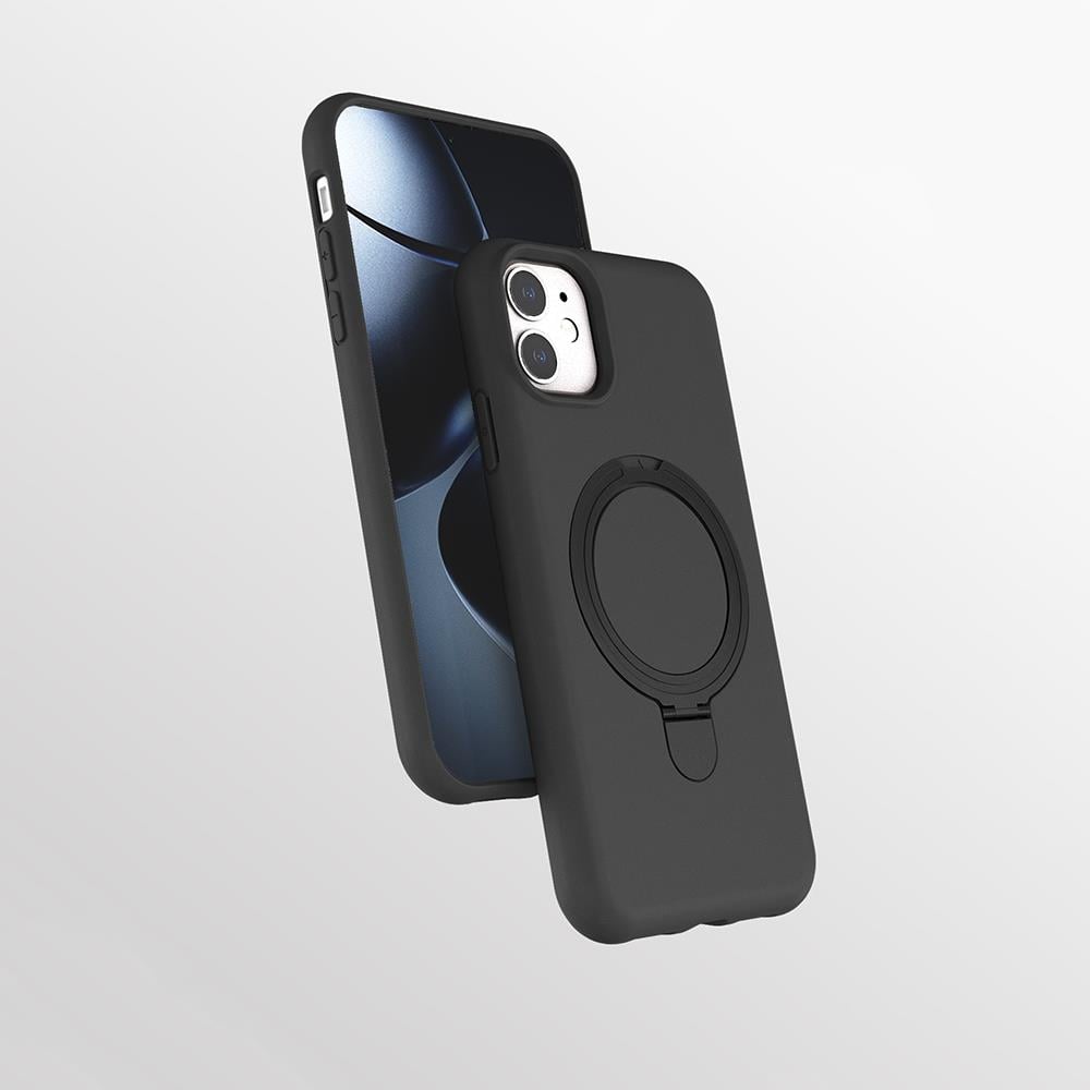 Apple iPhone 11 Kılıf M-safe Şarj Özellikli Standlı Zore Samara Kapak