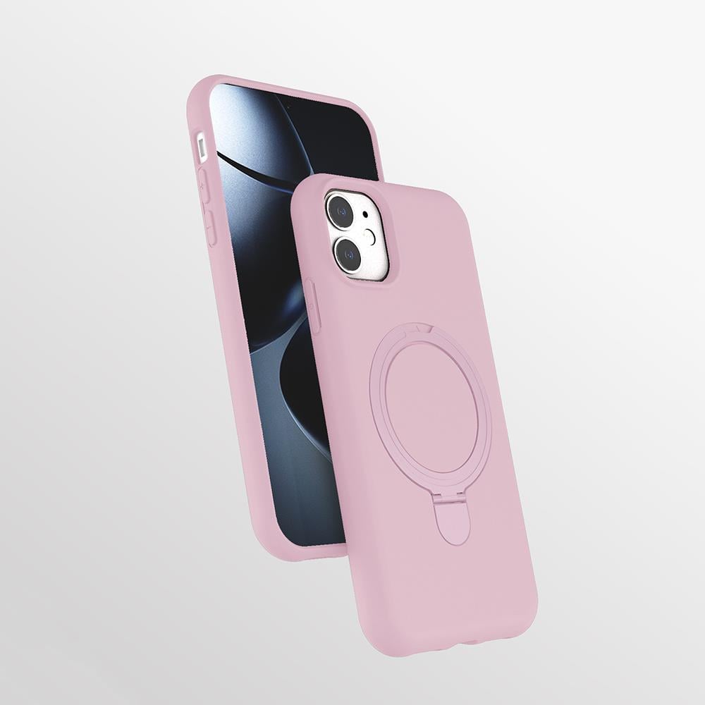 Apple iPhone 11 Kılıf M-safe Şarj Özellikli Standlı Zore Samara Kapak
