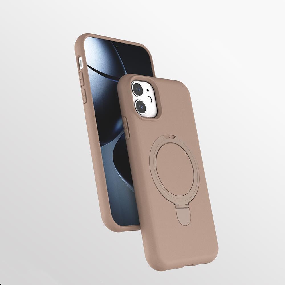 Apple iPhone 11 Kılıf M-safe Şarj Özellikli Standlı Zore Samara Kapak