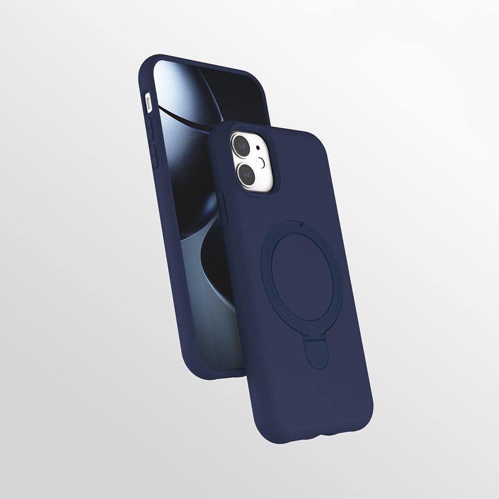 Apple iPhone 11 Kılıf M-safe Şarj Özellikli Standlı Zore Samara Kapak