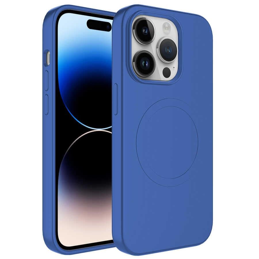 Apple iPhone 11 Pro Kılıf M-safe Wireless Şarj Özellikli Pastel Renk Silikon Zore Plas Kapak