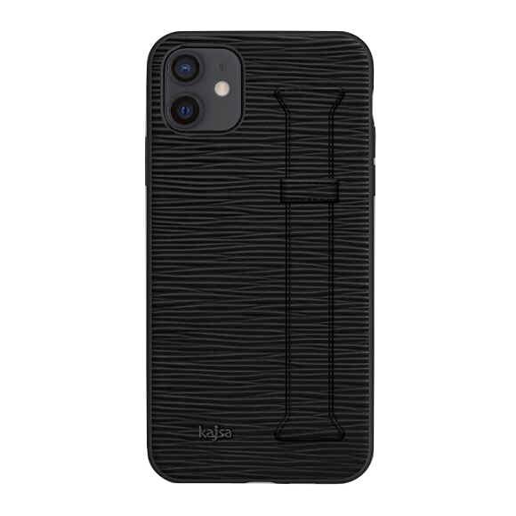 Apple iPhone 12 Kılıf Kajsa Wave Pattern Handstrap Kapak