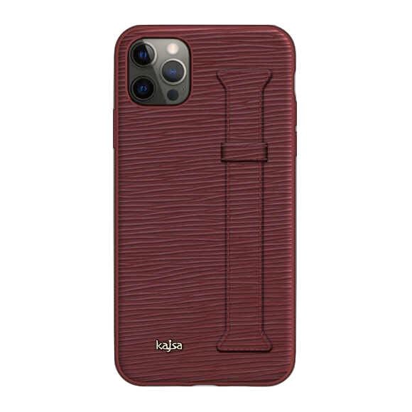 Apple iPhone 12 Pro Kılıf Kajsa Wave Pattern Handstrap Kapak