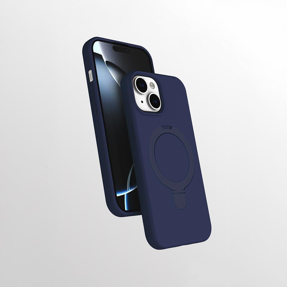 Apple iPhone 13 Kılıf M-safe Şarj Özellikli Standlı Zore Samara Kapak