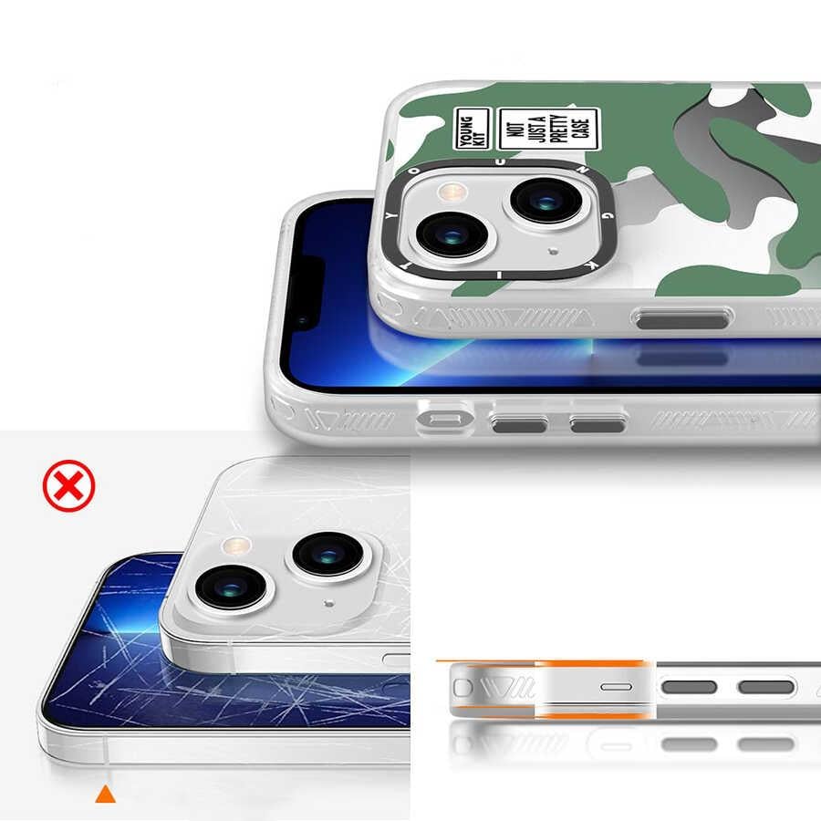 Apple iPhone 13 Kılıf YoungKit Kamuflaj Serisi Kapak