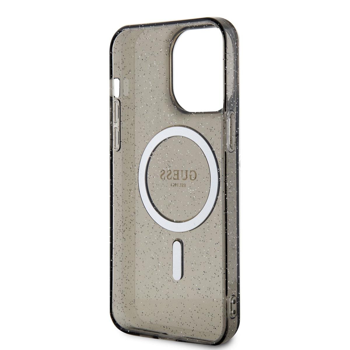 Apple iPhone 13 Pro Kılıf GUESS M-safe Şarj Özellikli Glitter Kapak