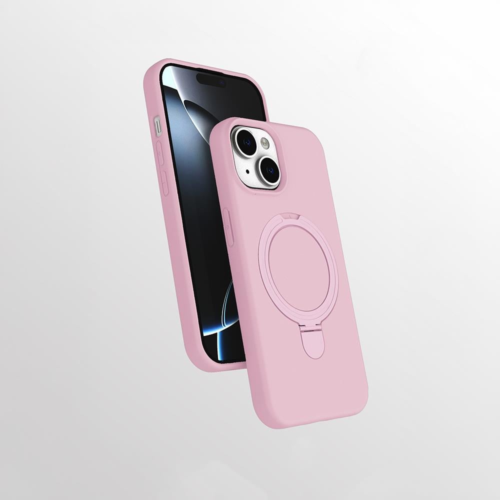 Apple iPhone 14 Kılıf M-safe Şarj Özellikli Standlı Zore Samara Kapak