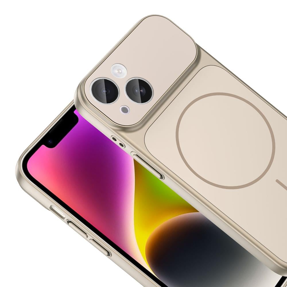 Apple iPhone 14 Kılıf Zore M-Safe Şarj Özellikli Kamera Korumalı Formen Kapak