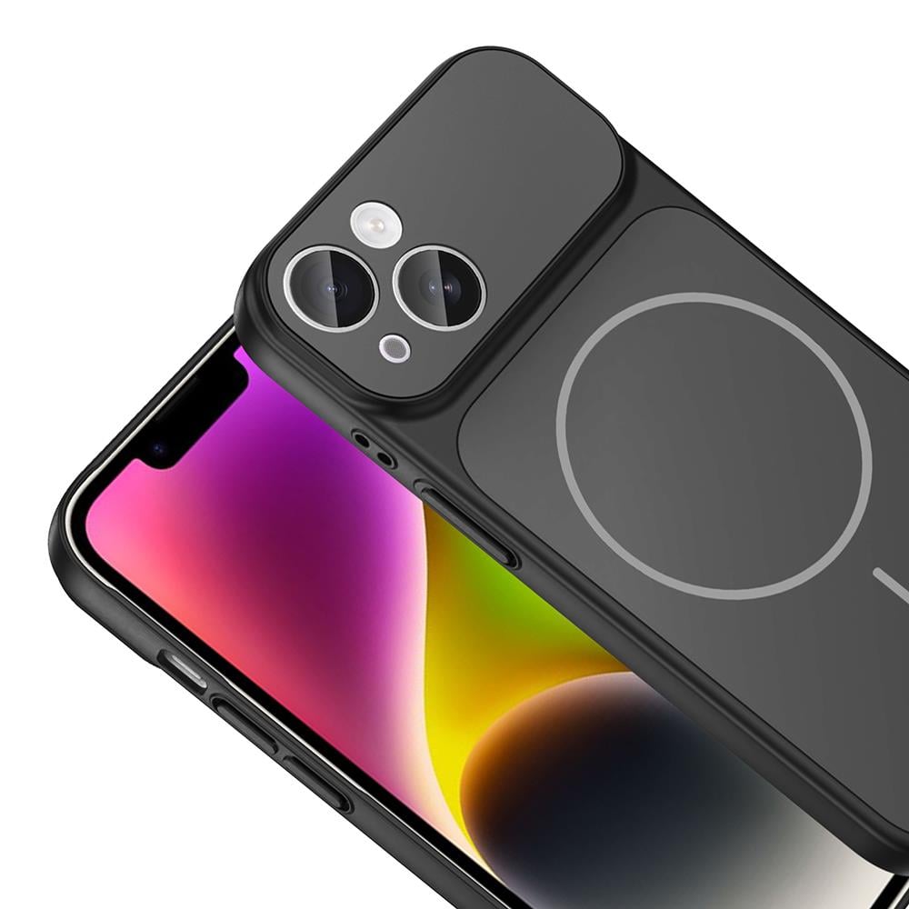 Apple iPhone 14 Kılıf Zore M-Safe Şarj Özellikli Kamera Korumalı Formen Kapak