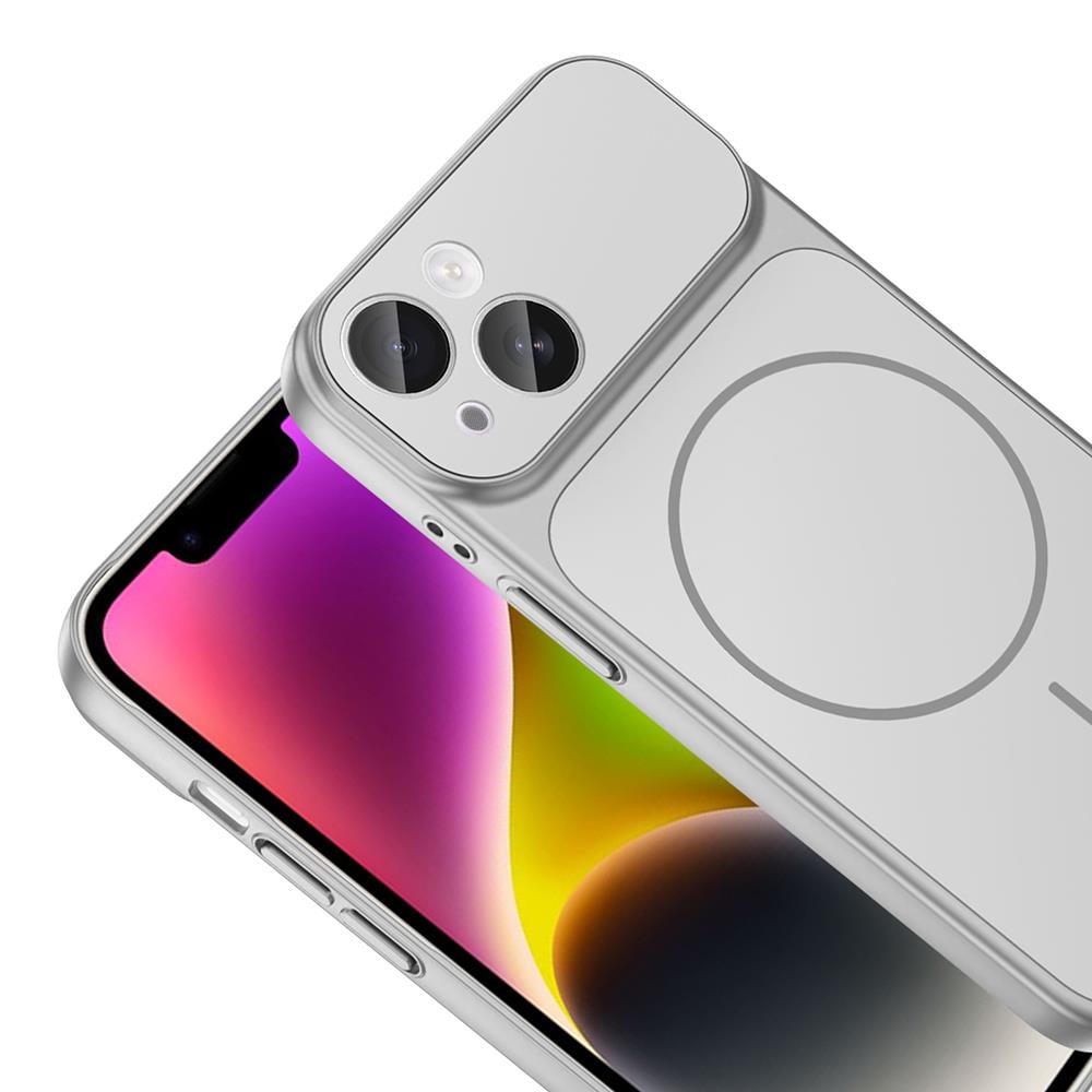 Apple iPhone 14 Kılıf Zore M-Safe Şarj Özellikli Kamera Korumalı Formen Kapak