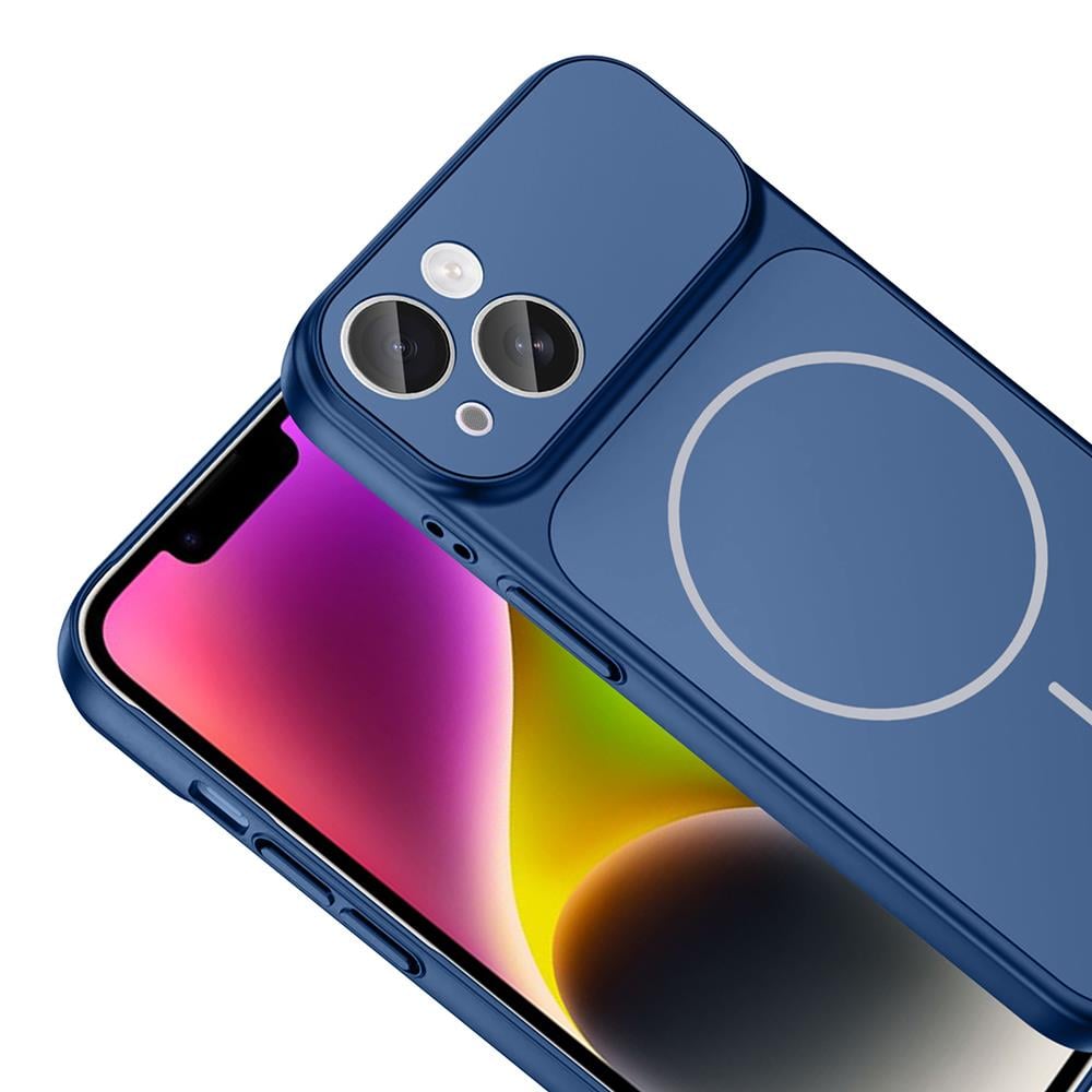 Apple iPhone 14 Kılıf Zore M-Safe Şarj Özellikli Kamera Korumalı Formen Kapak