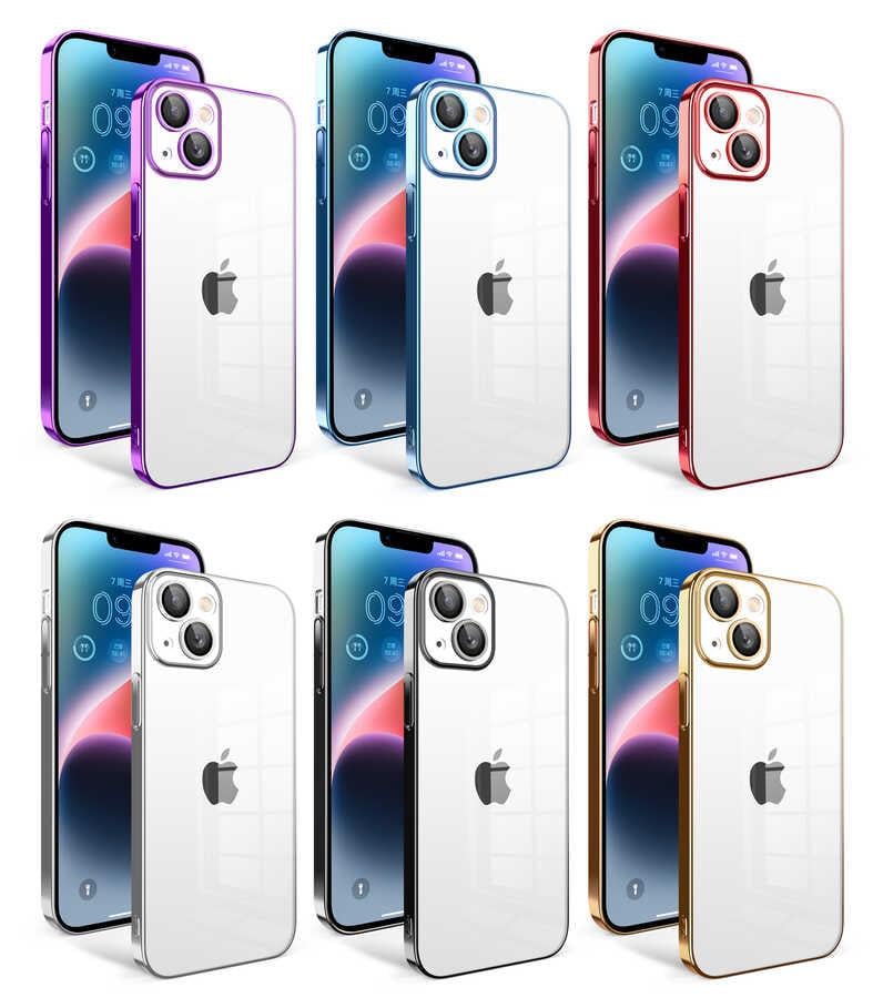 Apple iPhone 14 Plus Kılıf Kamera Korumalı Renkli Desenli Sert Silikon Zore Korn Kapak