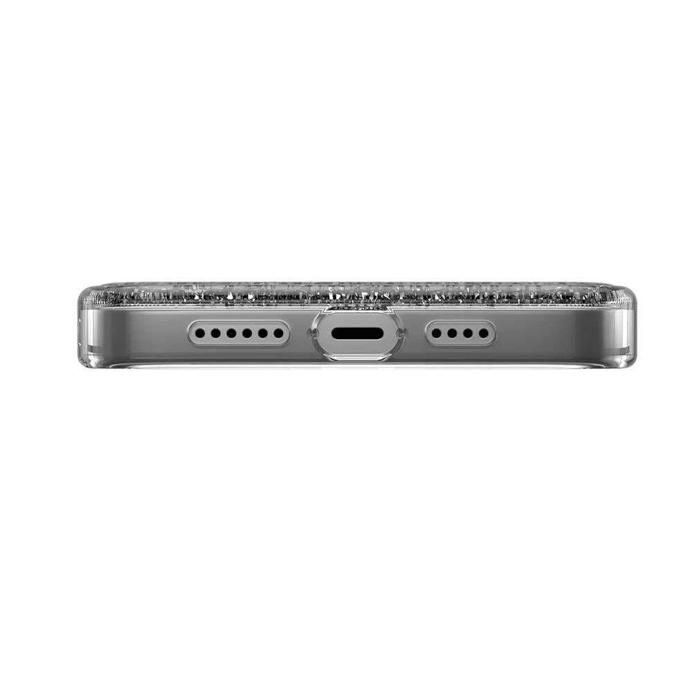 Apple iPhone 14 Plus Kılıf M-safe Şarj Özellikli Parlayan Simli Şeffaf Lisanslı Switcheasy Starfield-M Kapak