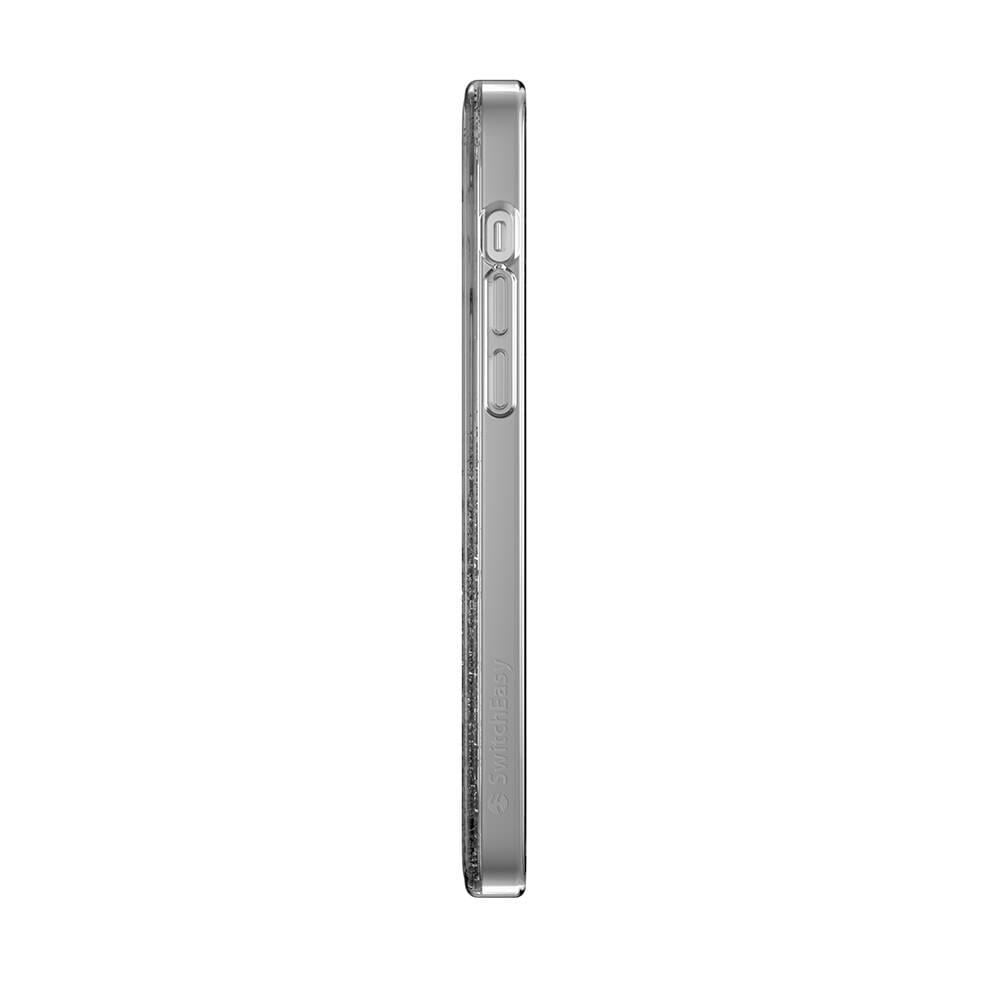 Apple iPhone 14 Plus Kılıf M-safe Şarj Özellikli Parlayan Simli Şeffaf Lisanslı Switcheasy Starfield-M Kapak