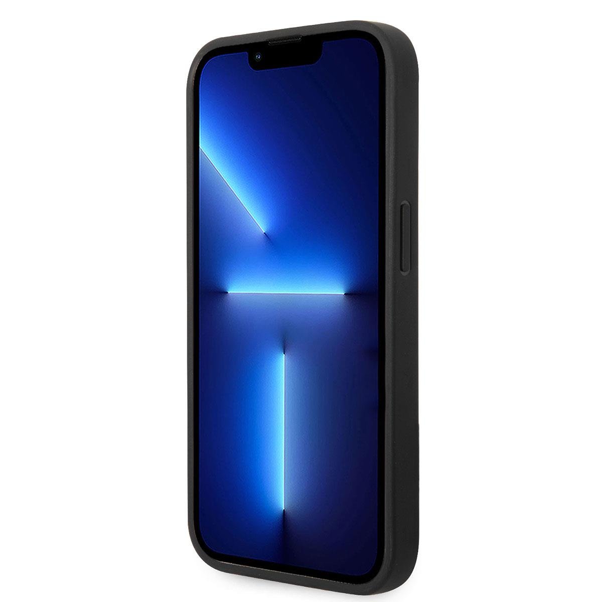 Apple iPhone 14 Pro Kılıf Ferrari M-safe Şarj Özellikli Karbon İtalyan Bayrak Dizayn Kapak