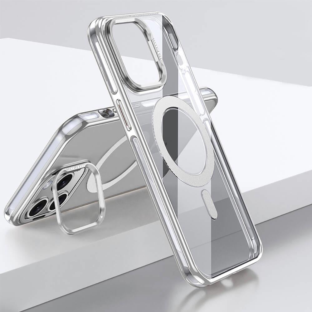 Apple iPhone 14 Pro Kılıf M-safe Şarj Özellikli Wlons Standlı Efsane Kapak