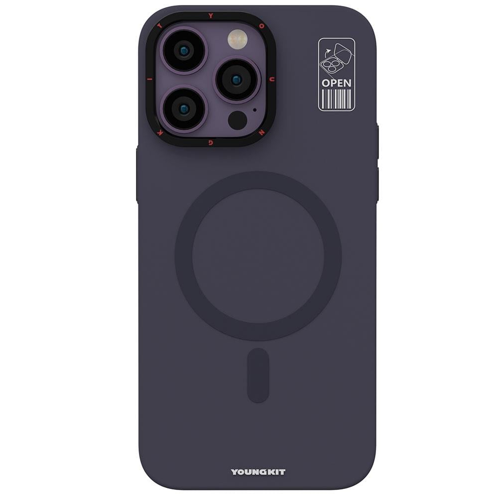 Apple iPhone 14 Pro Kılıf M-safe Şarj Özellikli Standlı YoungKit Hermit Bracket Serisi Kapak