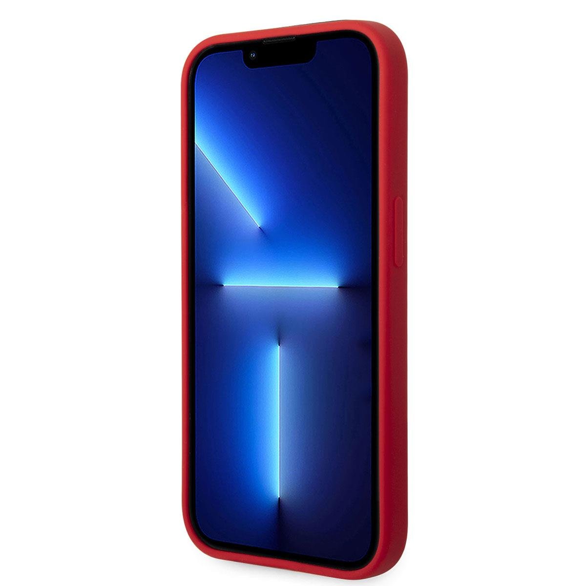 Apple iPhone 14 Pro Max Kılıf Ferrari M-safe Şarj Özellikli Silikon Metal Logo Dizayn Kapak