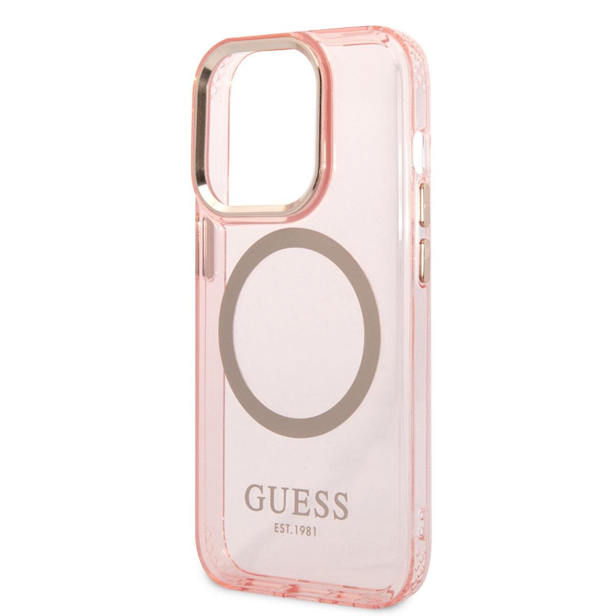 Apple iPhone 14 Pro Max Kılıf GUESS M-safe Şarj Özellikli Airbagli Dizayn Kapak