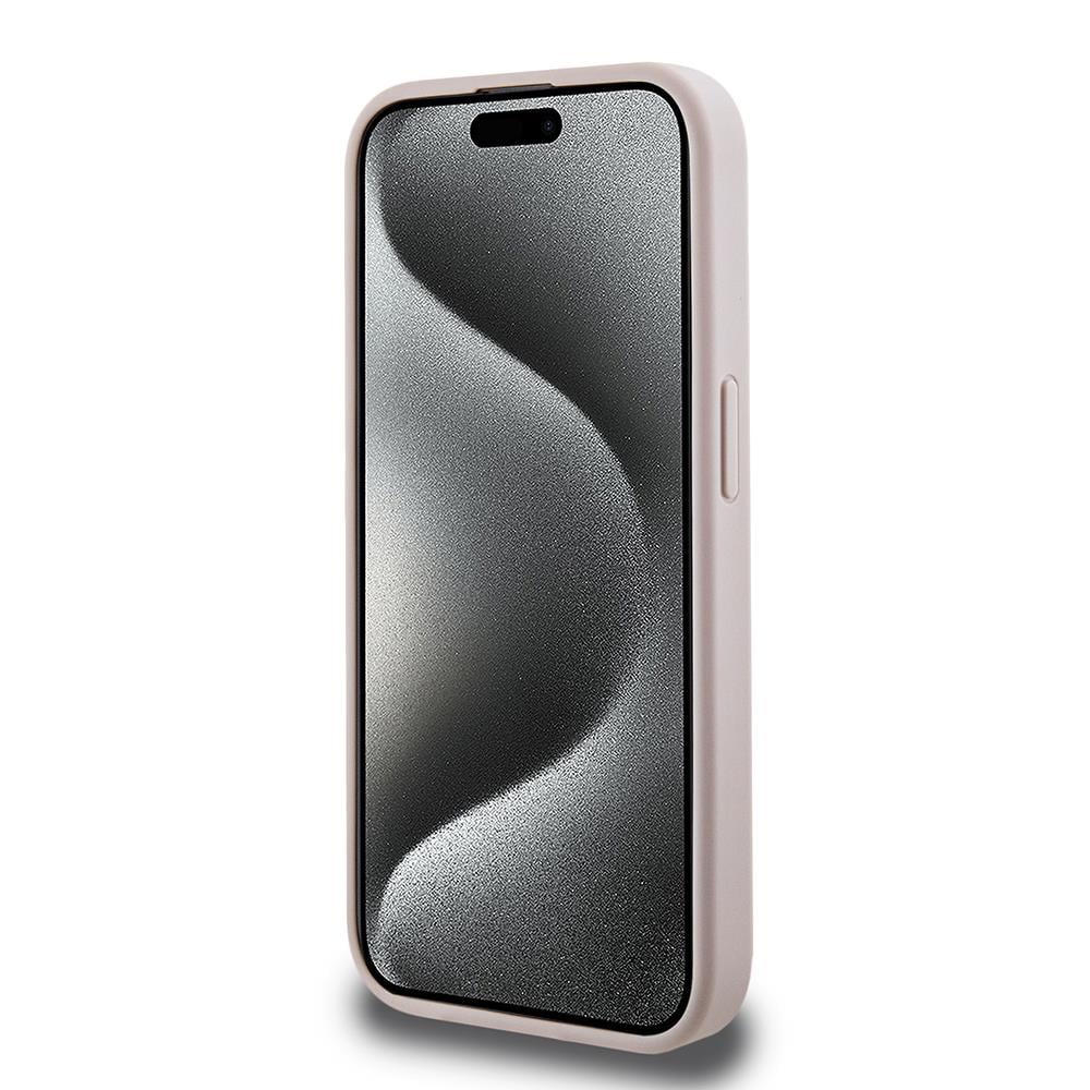 Apple iPhone 14 Pro Max Kılıf Guess Orjinal Lisanslı M-safe Şarj Özellikli PU Üçgen Logo 4G Desenli Kapak