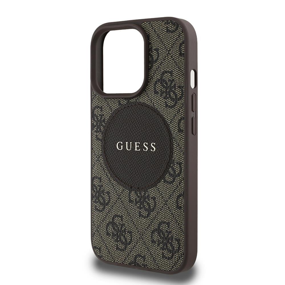 Apple iPhone 14 Pro Max Kılıf Guess Orjinal Lisanslı M-safe Şarj Özellikli Yazı Logolu Circle Classic Kapak