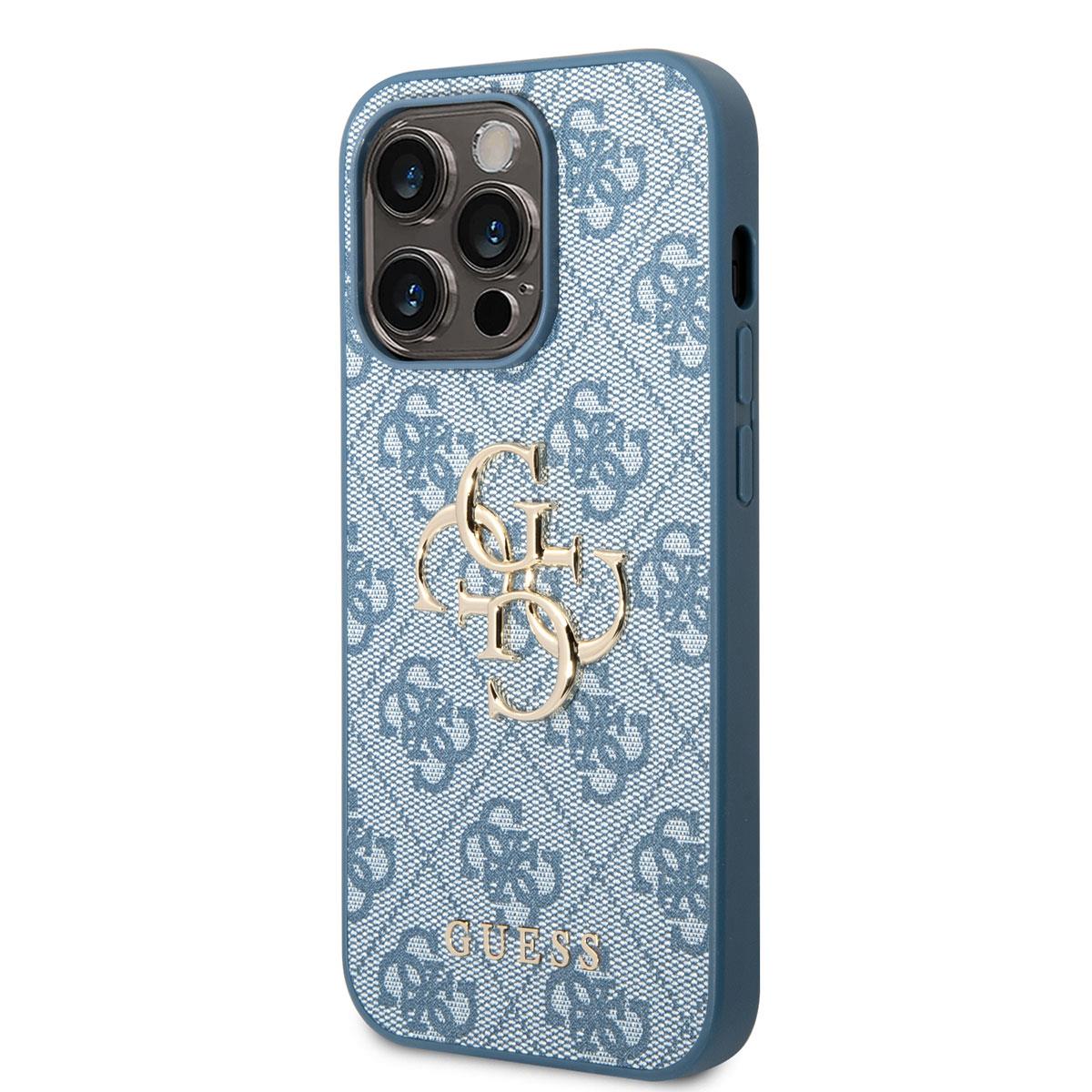 Apple iPhone 14 Pro Max Kılıf GUESS PU Deri Büyük Metal Logo Dizaynlı Kapak
