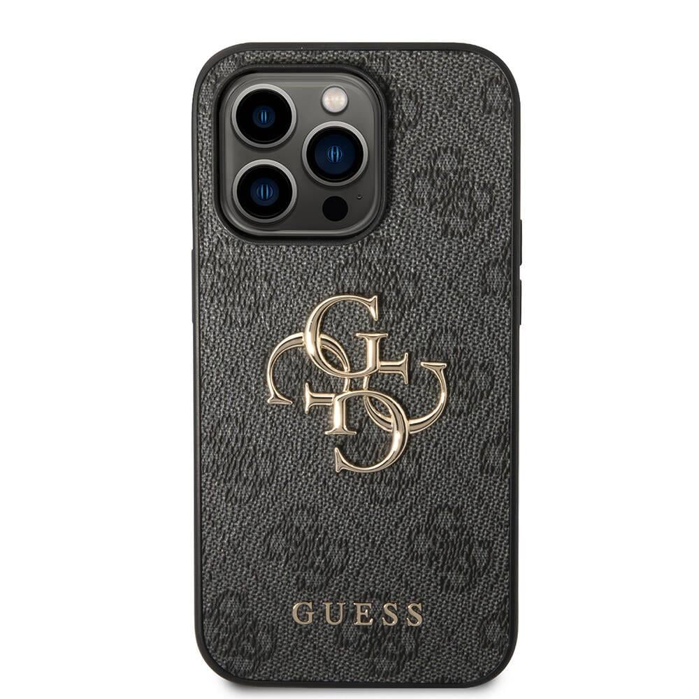 Apple iPhone 14 Pro Max Kılıf GUESS PU Deri Büyük Metal Logo Dizaynlı Kapak