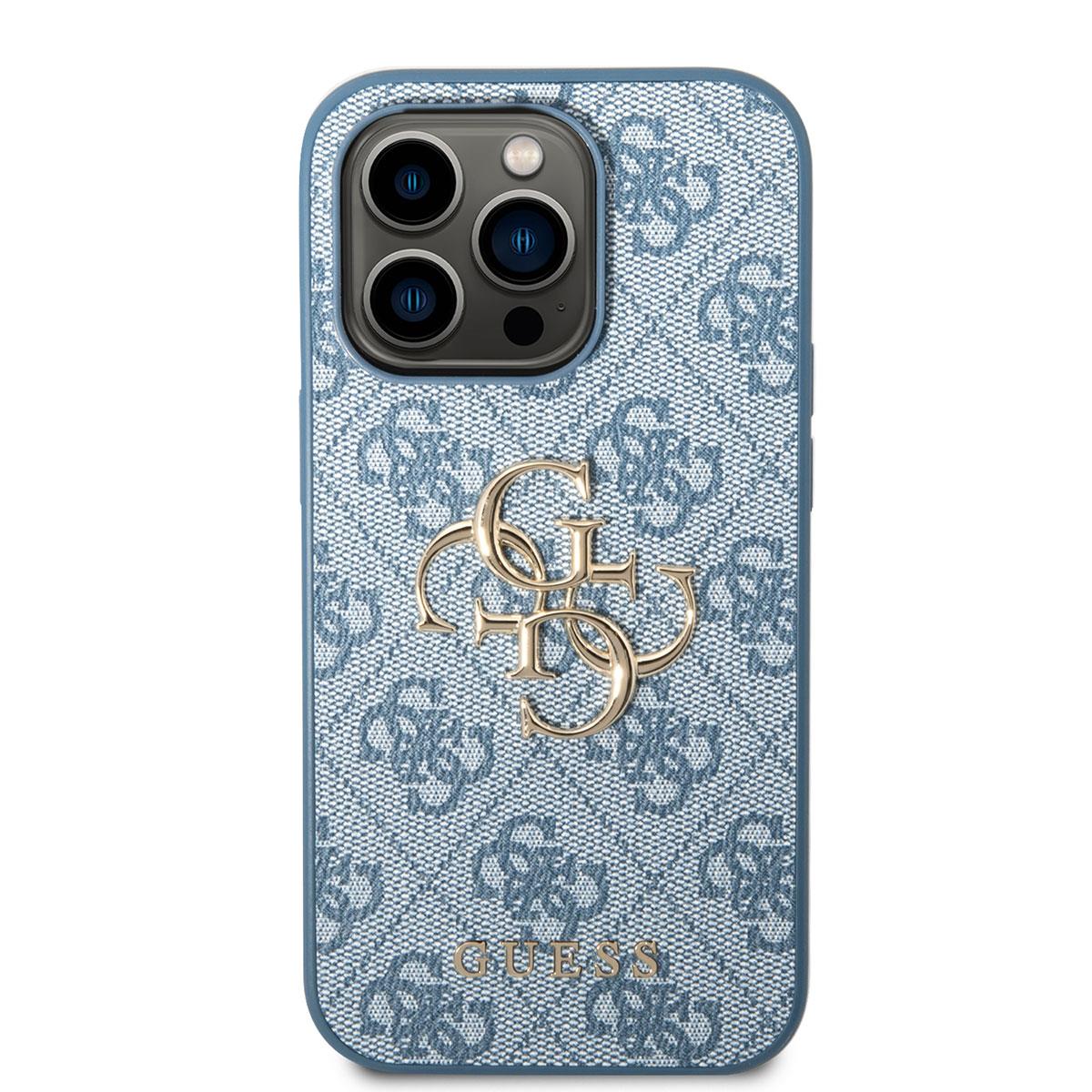 Apple iPhone 14 Pro Max Kılıf GUESS PU Deri Büyük Metal Logo Dizaynlı Kapak