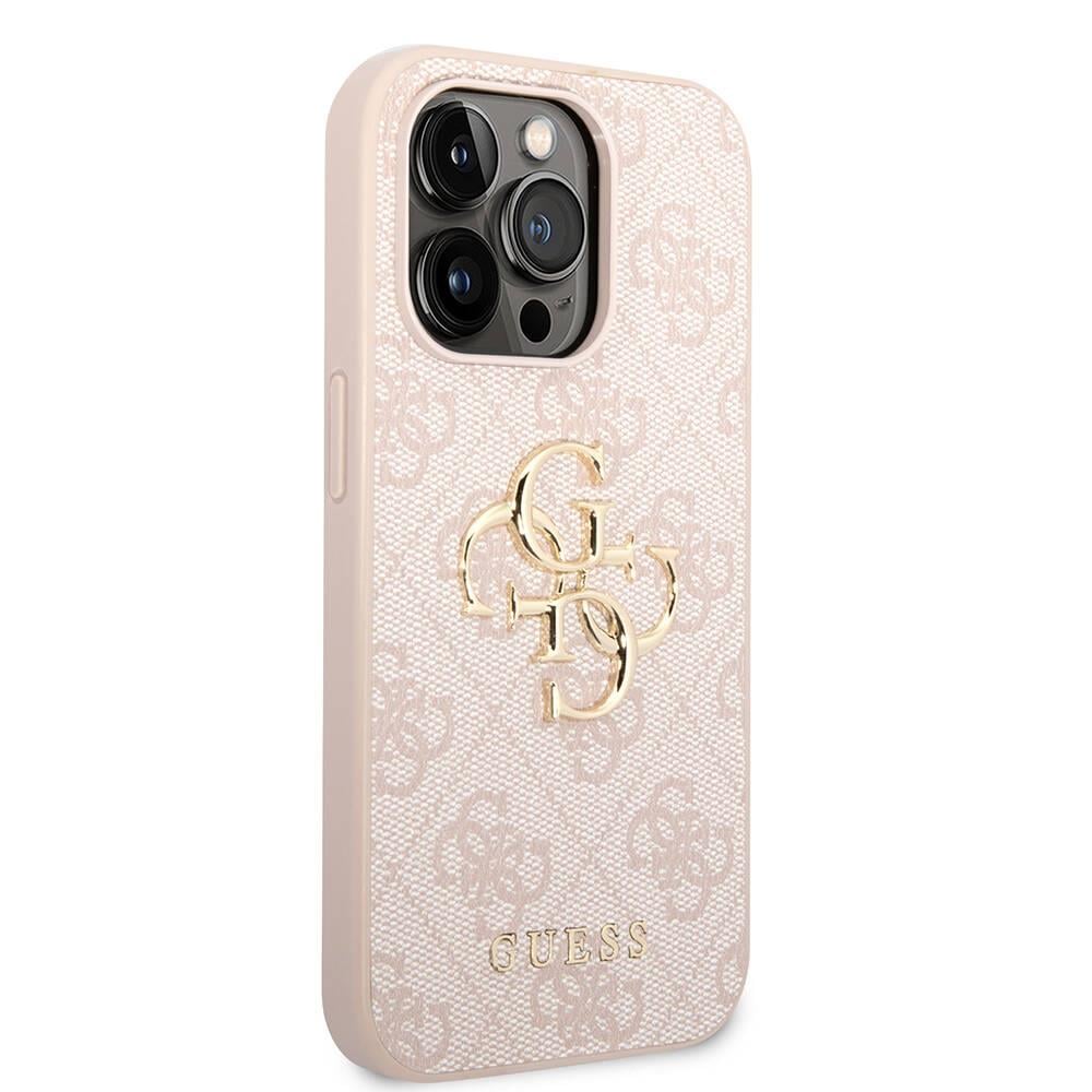 Apple iPhone 14 Pro Max Kılıf GUESS PU Deri Büyük Metal Logo Dizaynlı Kapak