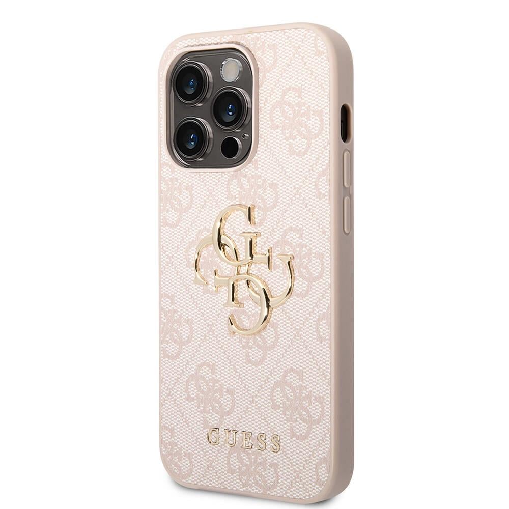Apple iPhone 14 Pro Max Kılıf GUESS PU Deri Büyük Metal Logo Dizaynlı Kapak