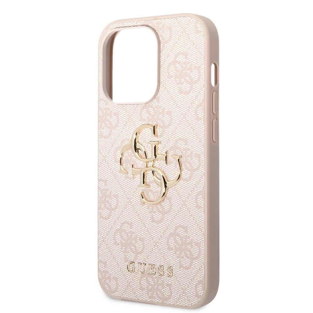 Apple iPhone 14 Pro Max Kılıf GUESS PU Deri Büyük Metal Logo Dizaynlı Kapak