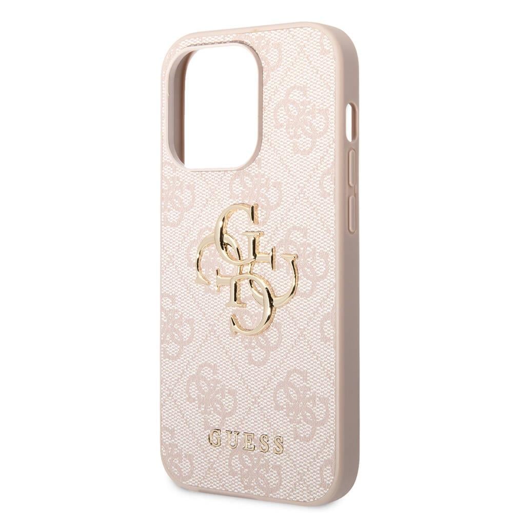 Apple iPhone 14 Pro Max Kılıf GUESS PU Deri Büyük Metal Logo Dizaynlı Kapak