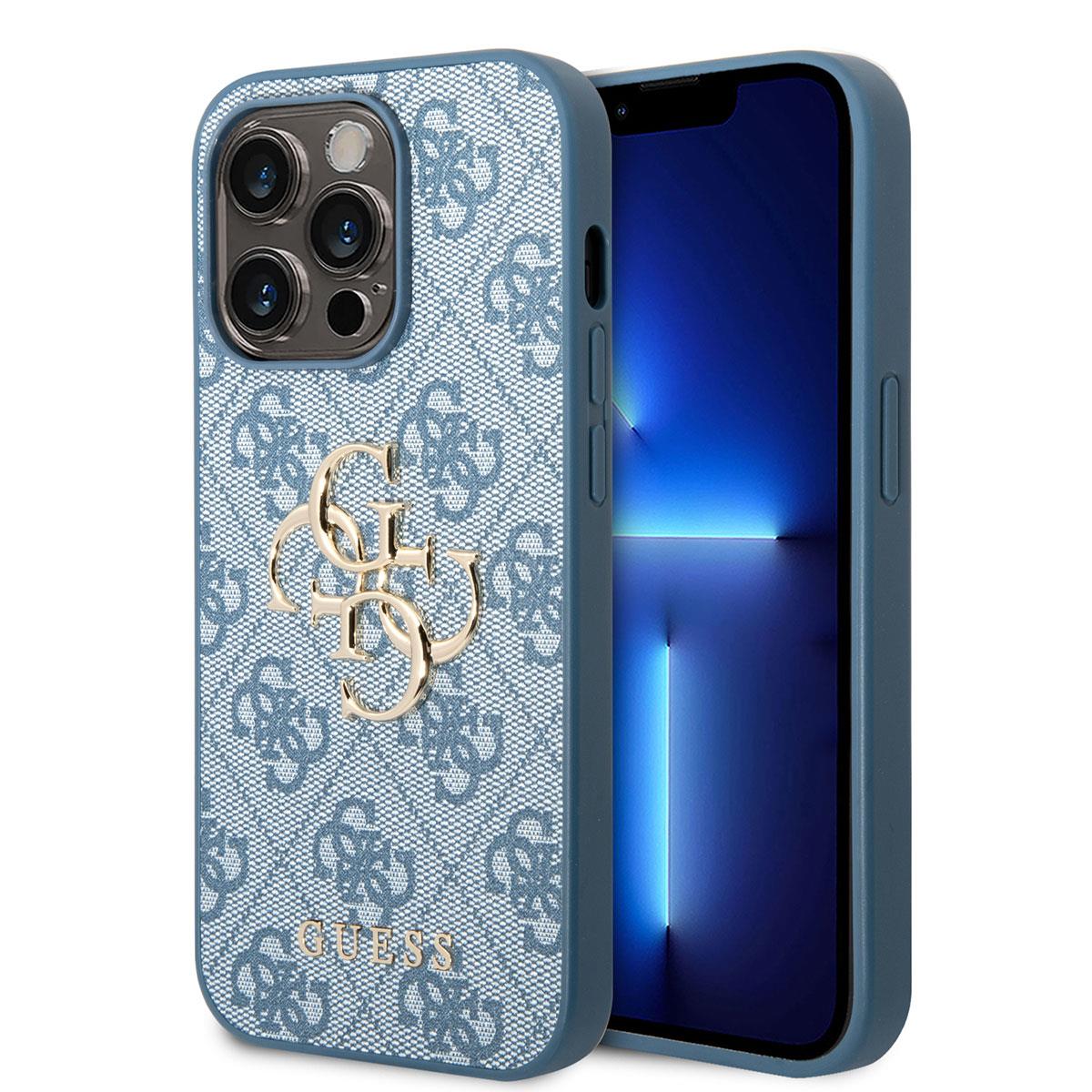 Apple iPhone 14 Pro Max Kılıf GUESS PU Deri Büyük Metal Logo Dizaynlı Kapak