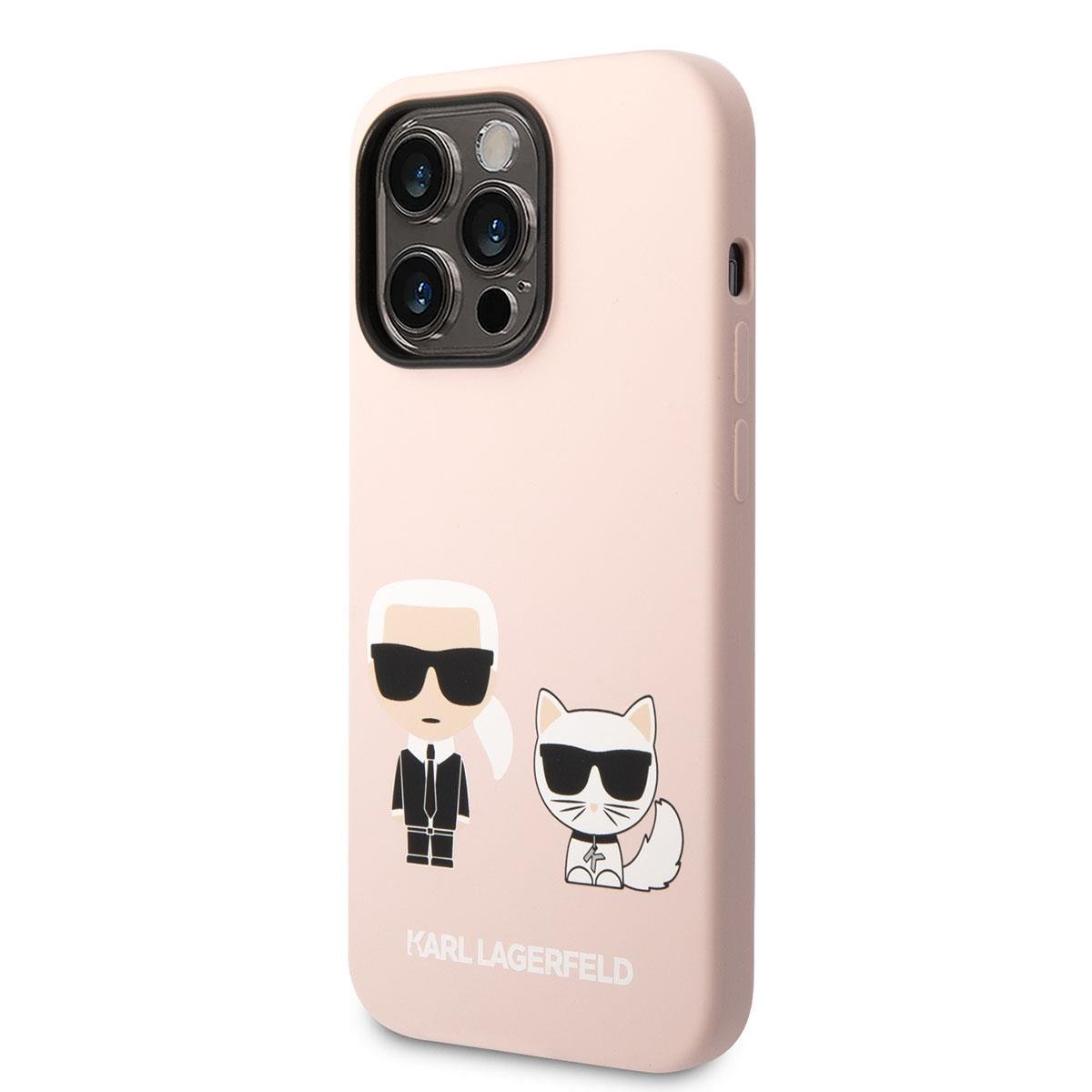 Apple iPhone 14 Pro Max Kılıf Karl Lagerfeld M-safe Şarj Özellikli Silikon K&C Dizayn Kapak