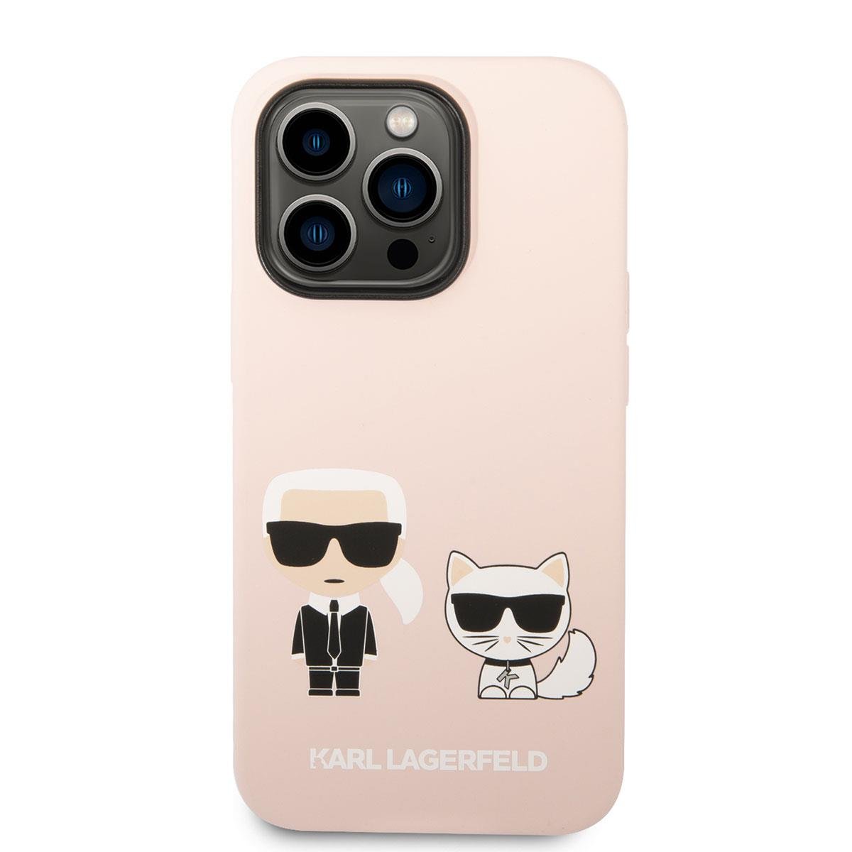 Apple iPhone 14 Pro Max Kılıf Karl Lagerfeld M-safe Şarj Özellikli Silikon K&C Dizayn Kapak