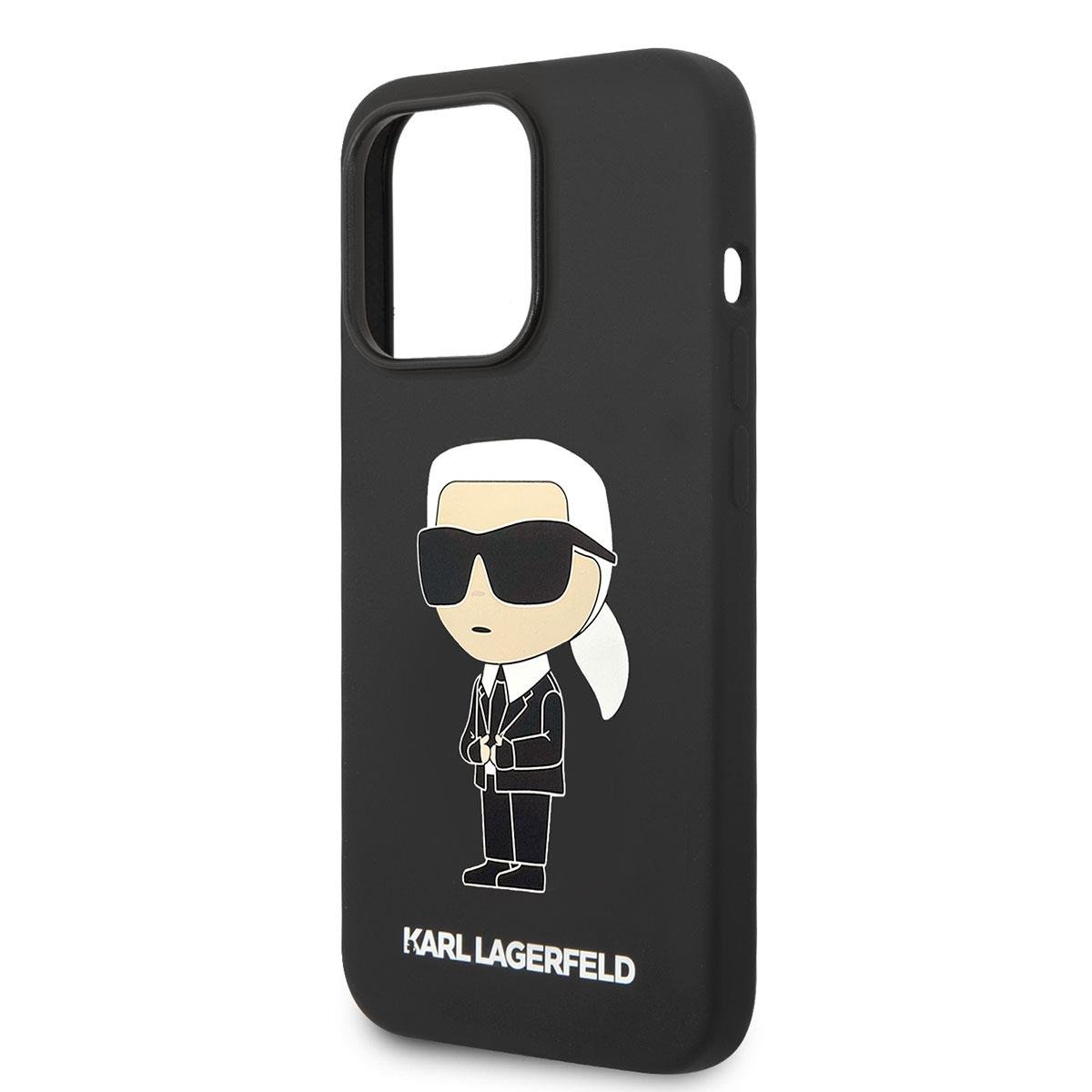 Apple iPhone 14 Pro Max Kılıf Karl Lagerfeld M-safe Şarj Özellikli Silikon Karl Dizayn Kapak