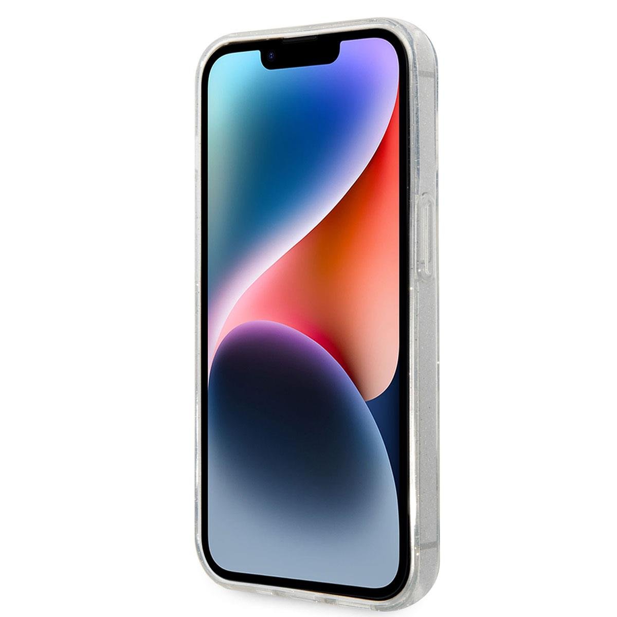 Apple iPhone 14 Pro Max Kılıf Karl Lagerfeld Transparan Simli K&C Dizayn Kapak